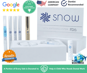 SISTEMA DE CLAREAMENTO DENTAL CASEIRO SNOW™ [KIT TUDO-EM-UM]